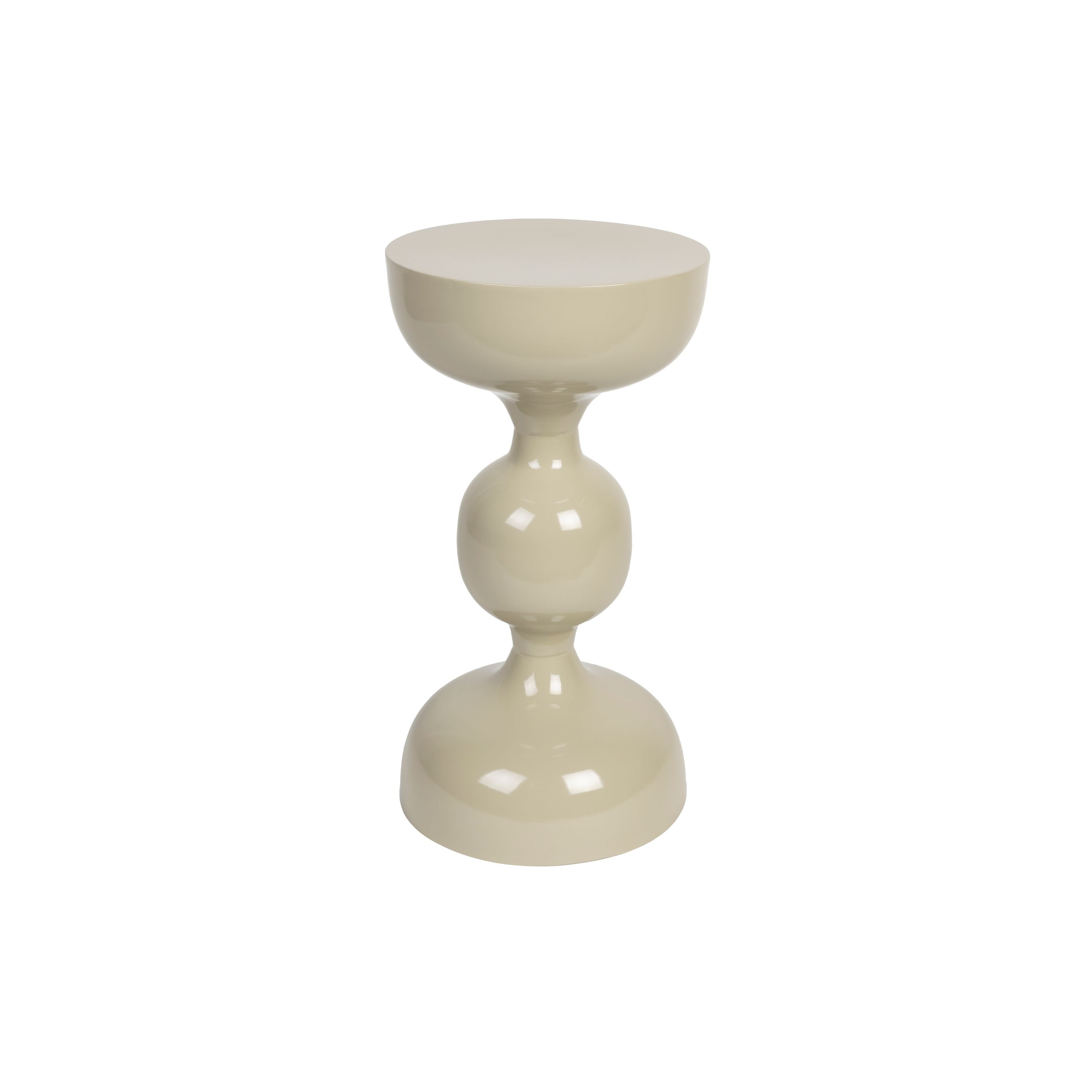 Housecraft Living Lars Bijzettafel Rond 31x 31 cm Metaal Ivoor/ Wit