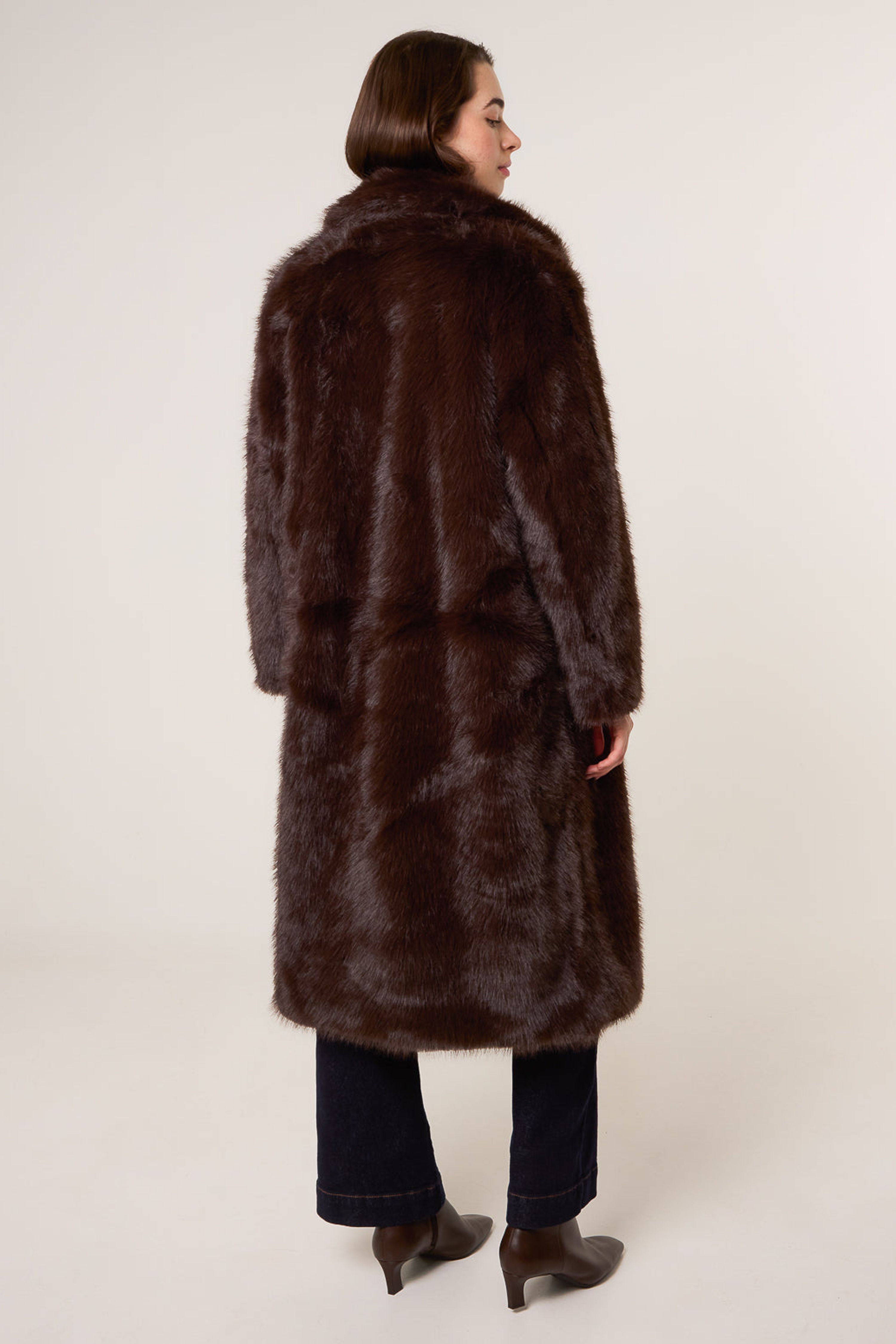 Blue Vanilla Brown Long Fluffy Coat