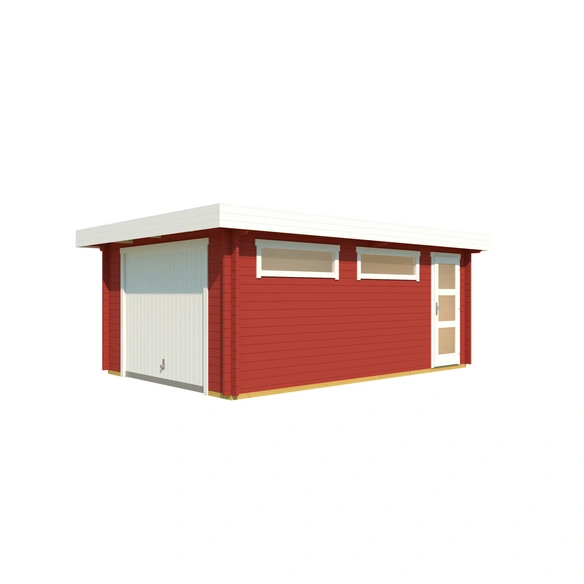 Blockgarage »Canberra«, T: 600 cm (Außenmaß), Holz