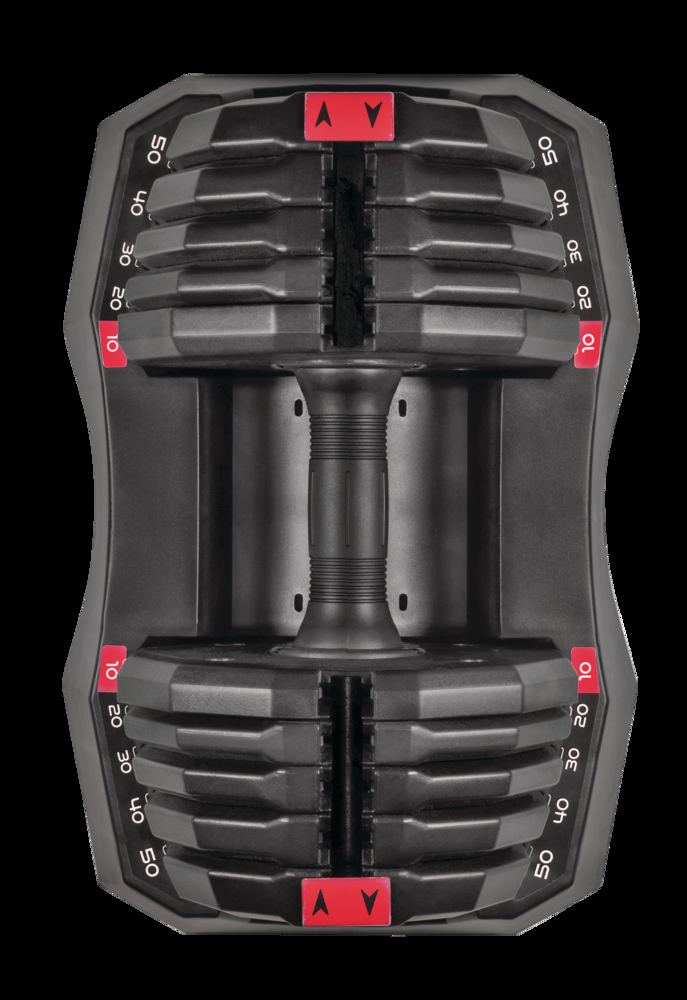 Weider 5-in-1 Adjustable Dumbbell, 10-50-lbs
