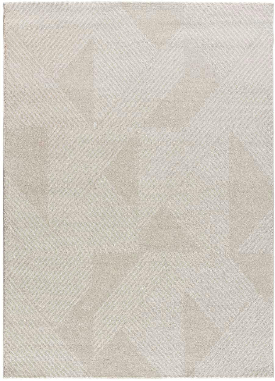 HL-GEOMETRIC - Tapis géométrique en relief crème, 200X300 cm