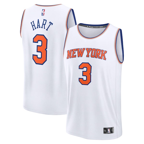 Josh Hart New York Knicks  Fast Break Replica Player Jersey - Association Edition - White