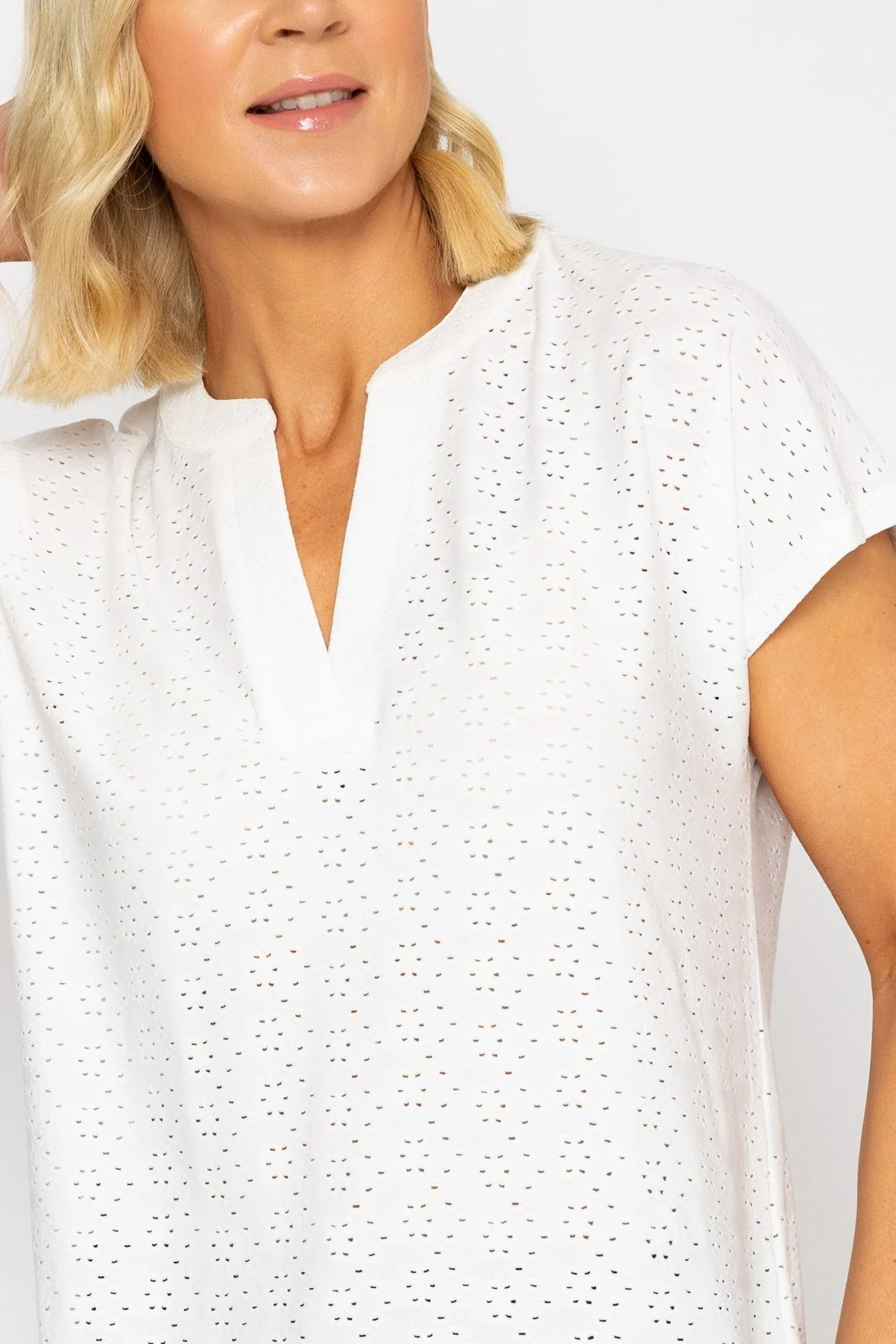 Ecru Short Sleeve Jersey Top