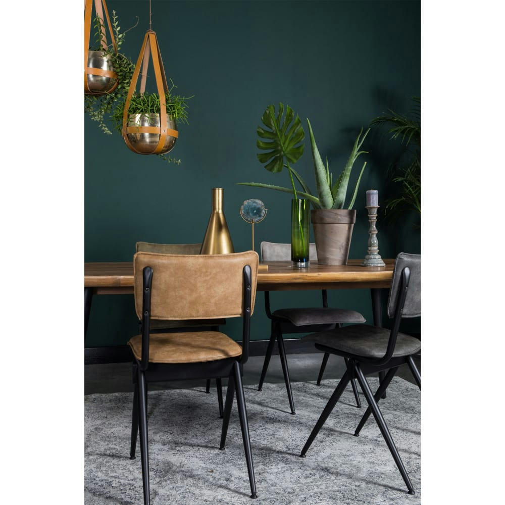 NEW WILLOW - 2 chaises en simili marron argile