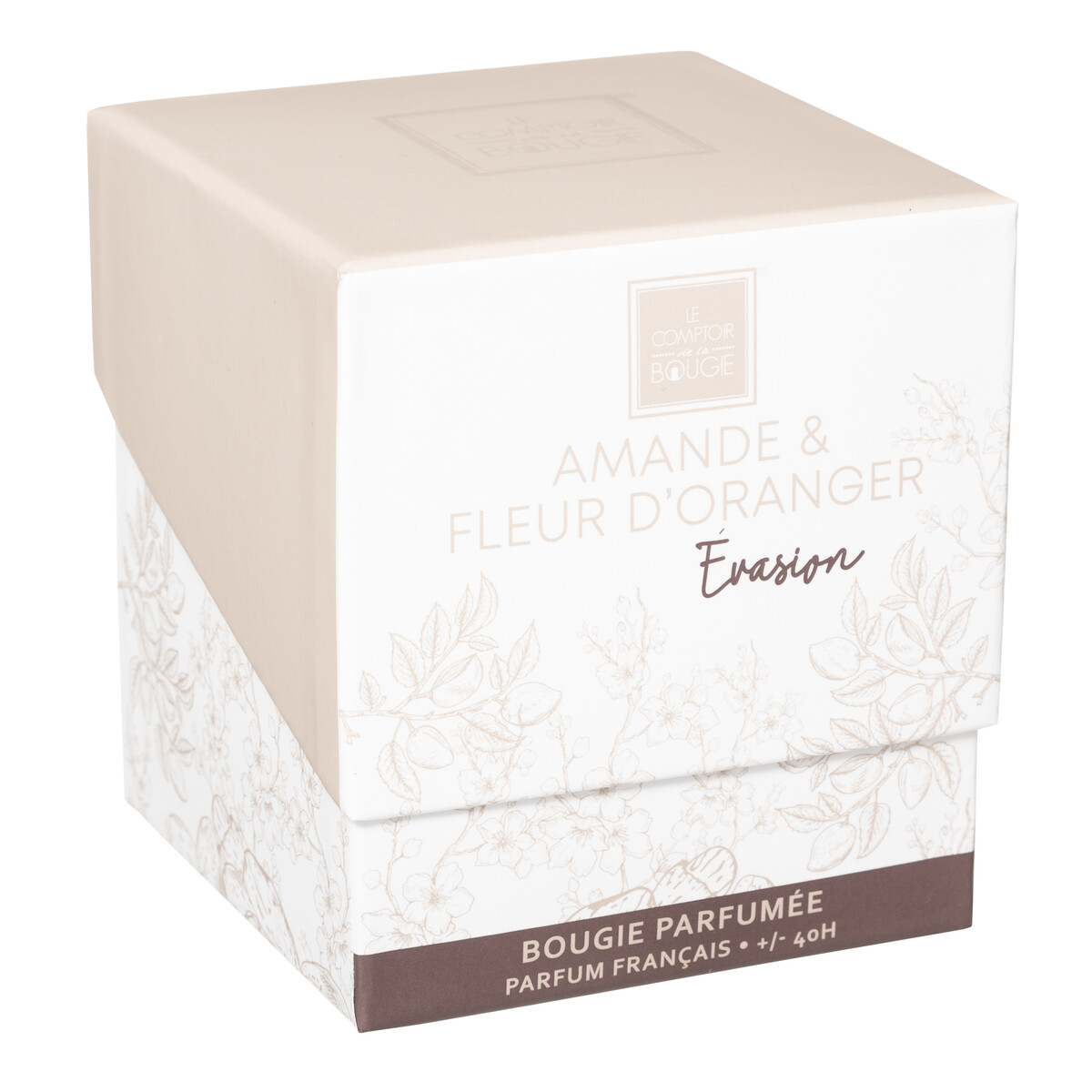 Scented candle "Mael" Almond and orange blossom, 190g