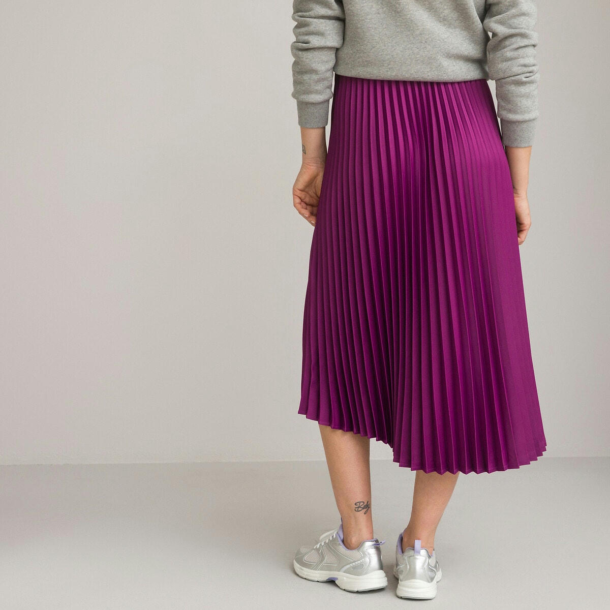 Jupe de grossesse plissée, taille élastiquée
