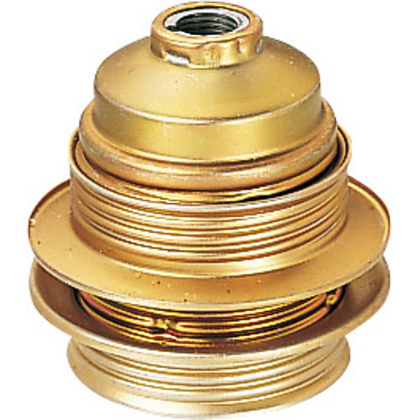 Douille E27 acier laitonné - Raccord diamètre 10mm - Lébénoïd