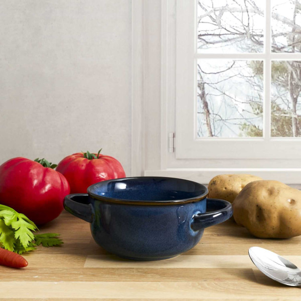 Ceramiczna miska na zupę DEEP BLUE 13,7 cm niebieska