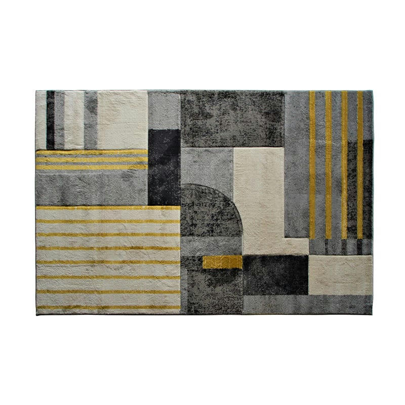 AVANT - Tapis style art déco gris jaune 160x230