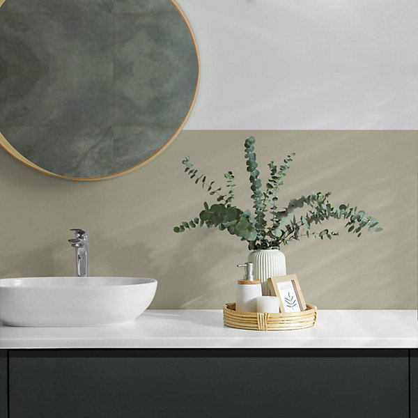 Panneau Mural Wallfluent 100x50 cm Couleur Gris-Vert 1 pièce
