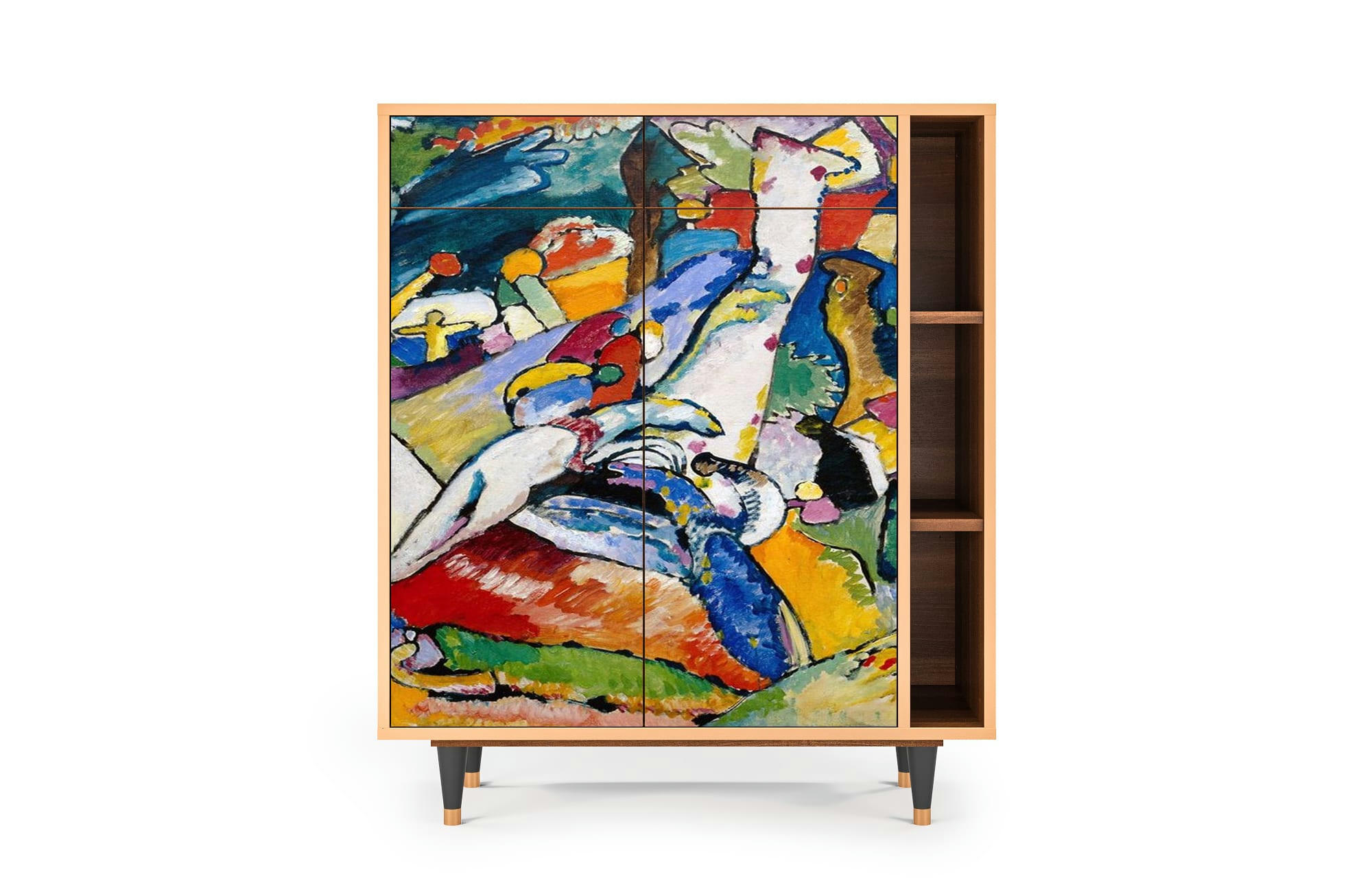 IMPROVISATION 26 BY WASSILY KANDINSKY - Buffet  multicolore 2 tiroirs et 2 portes L 94 cm