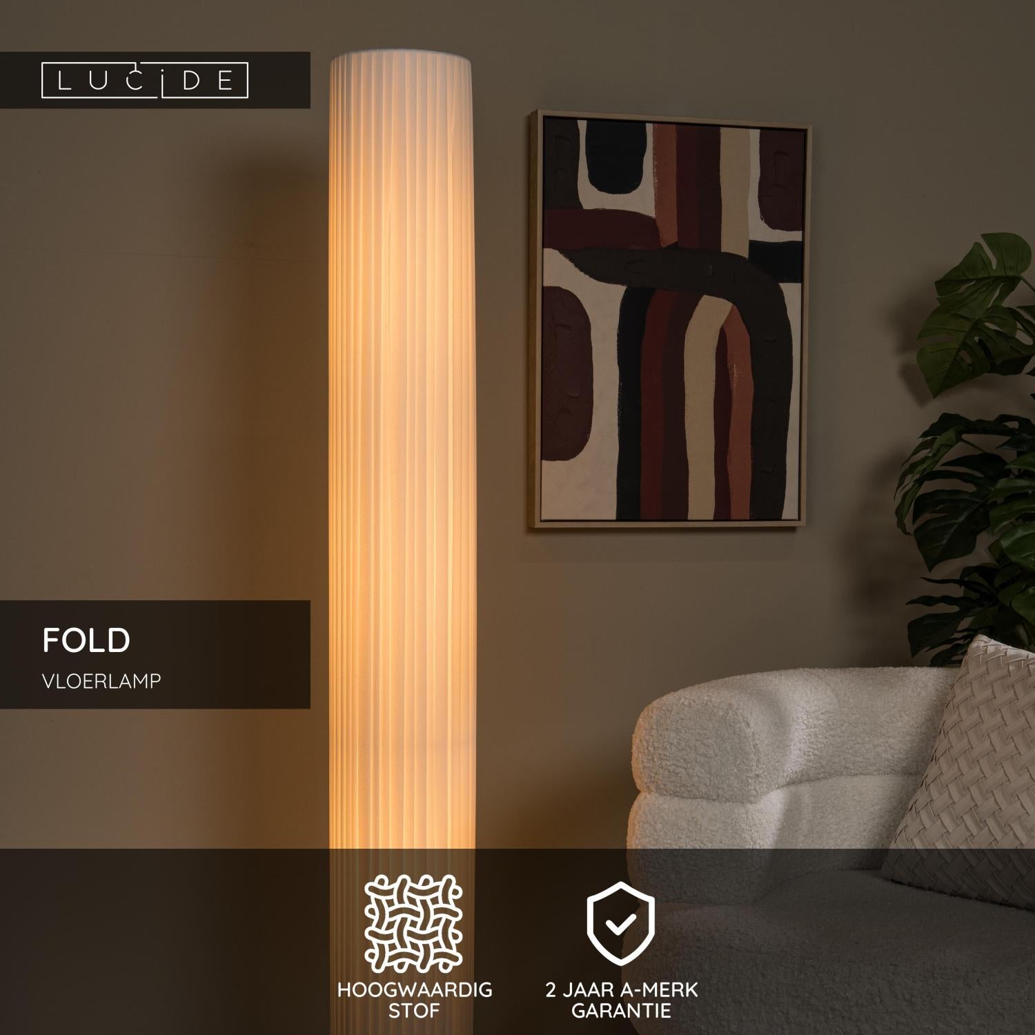 Lucide FOLD Vloerlamp - Wit