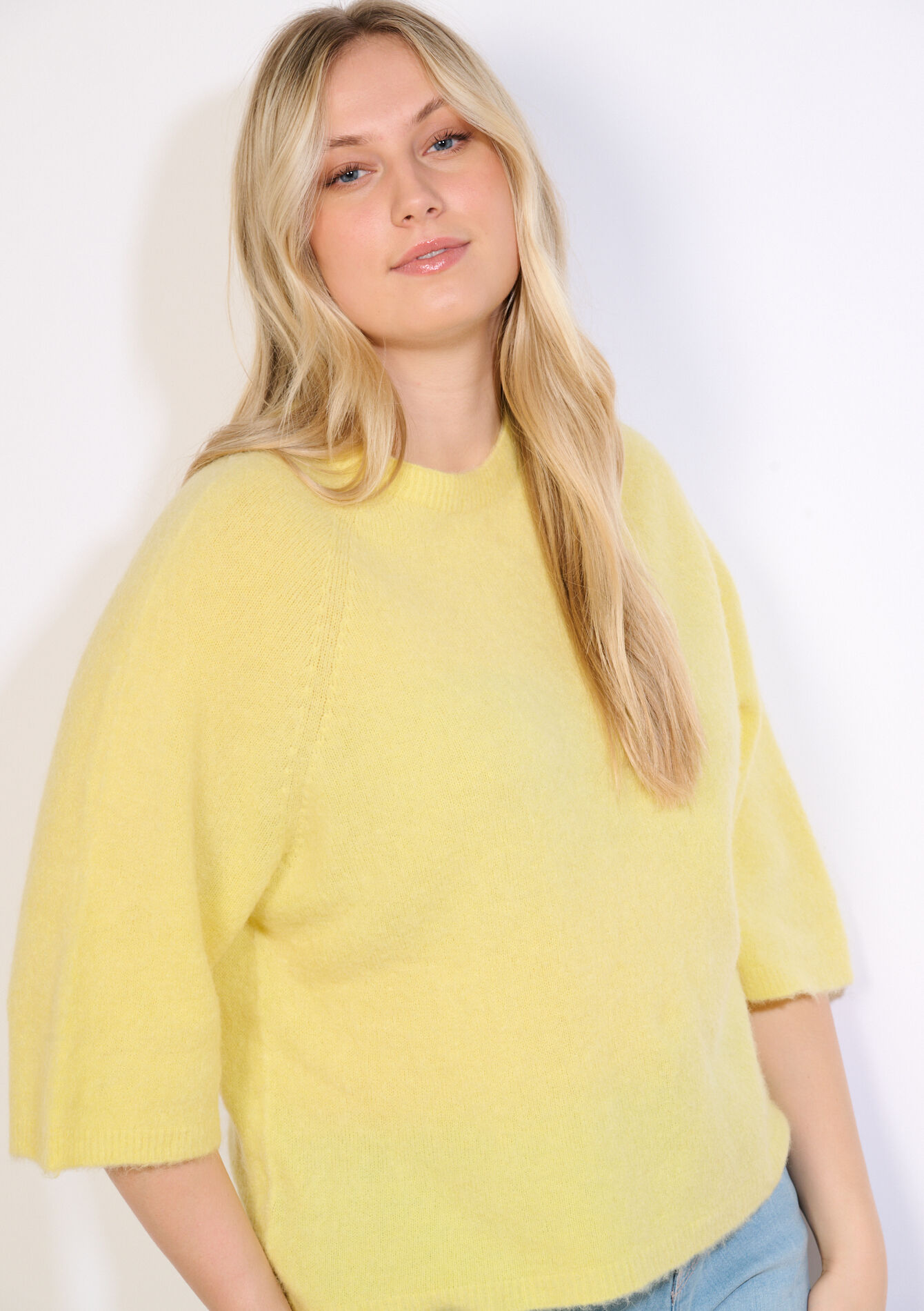 Zachte trui met 3/4-mouw