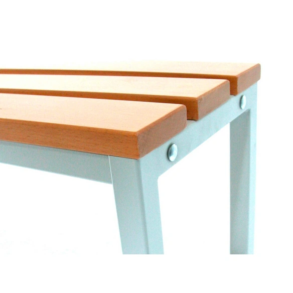 Umkleidebank, BxHxT: 60 x 170 x 100 cm, Stahl/Holz