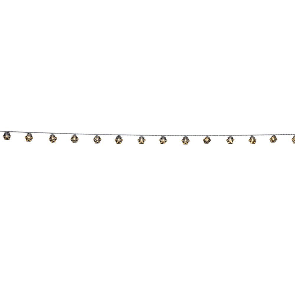 Guirlande de No&euml;l 40 LED flocon blanc chaud L309cm