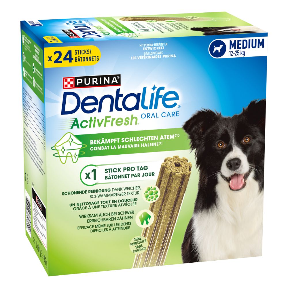 PURINA Dentalife Active Fresh Daily Dental Care Snacks for Medium Breed Dogs