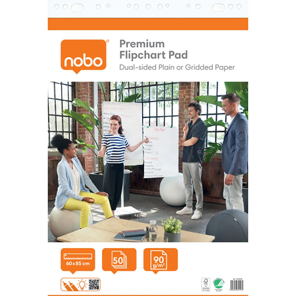 Nobo Grid chalkboard paper 60x85 cm 50 units