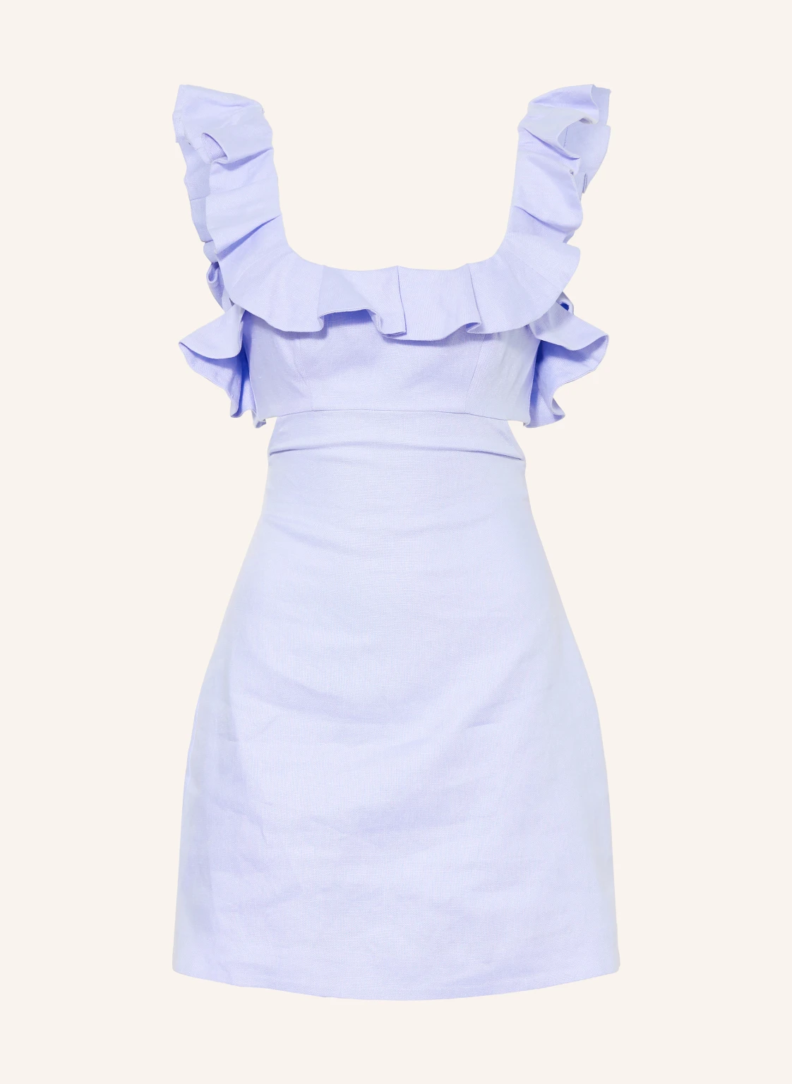 ZIMMERMANN Leinenkleid INDRA FRILLED mit Volants und Cut-outs