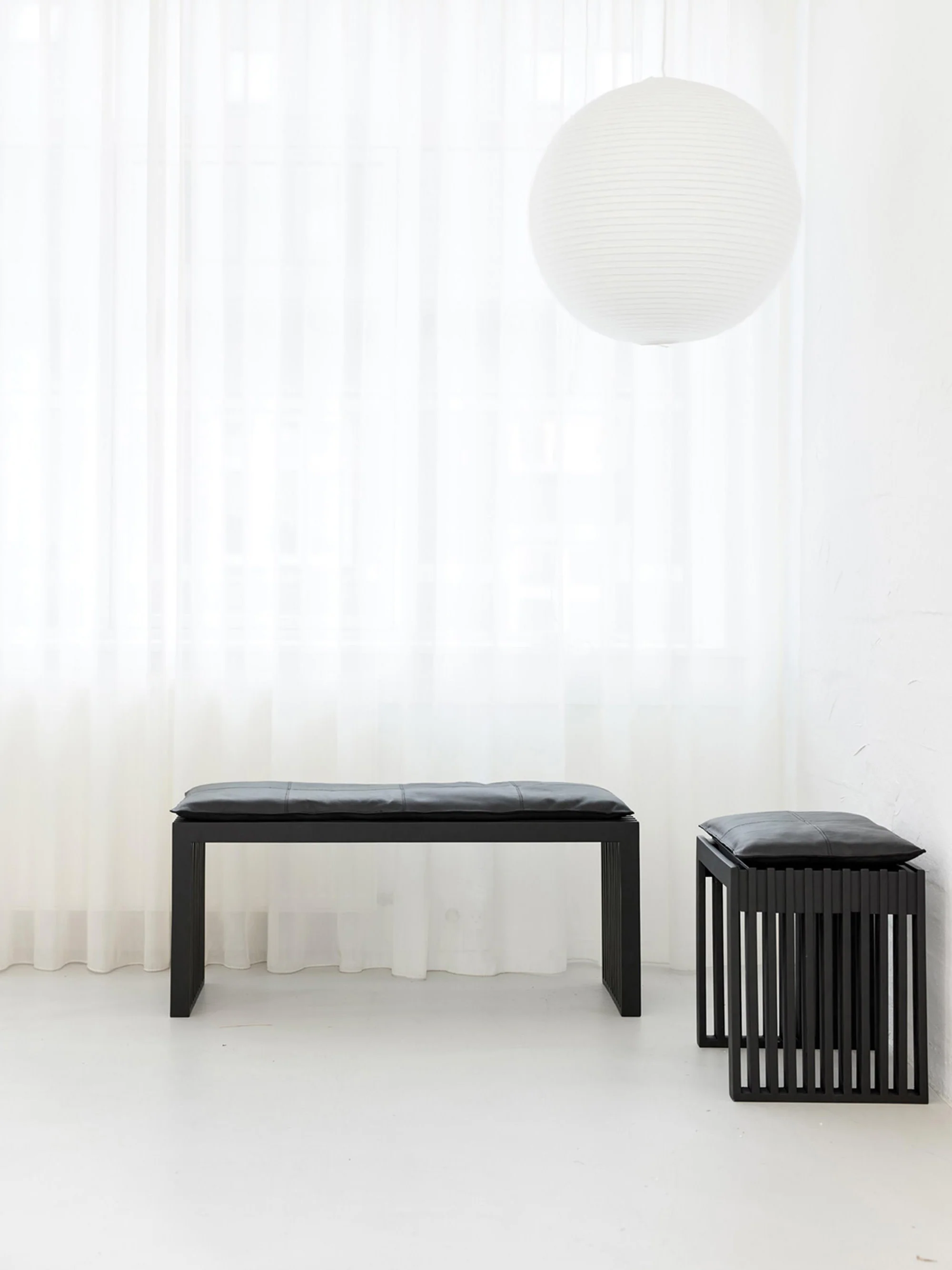 Sitzbank Rib aus Mahagoniholz