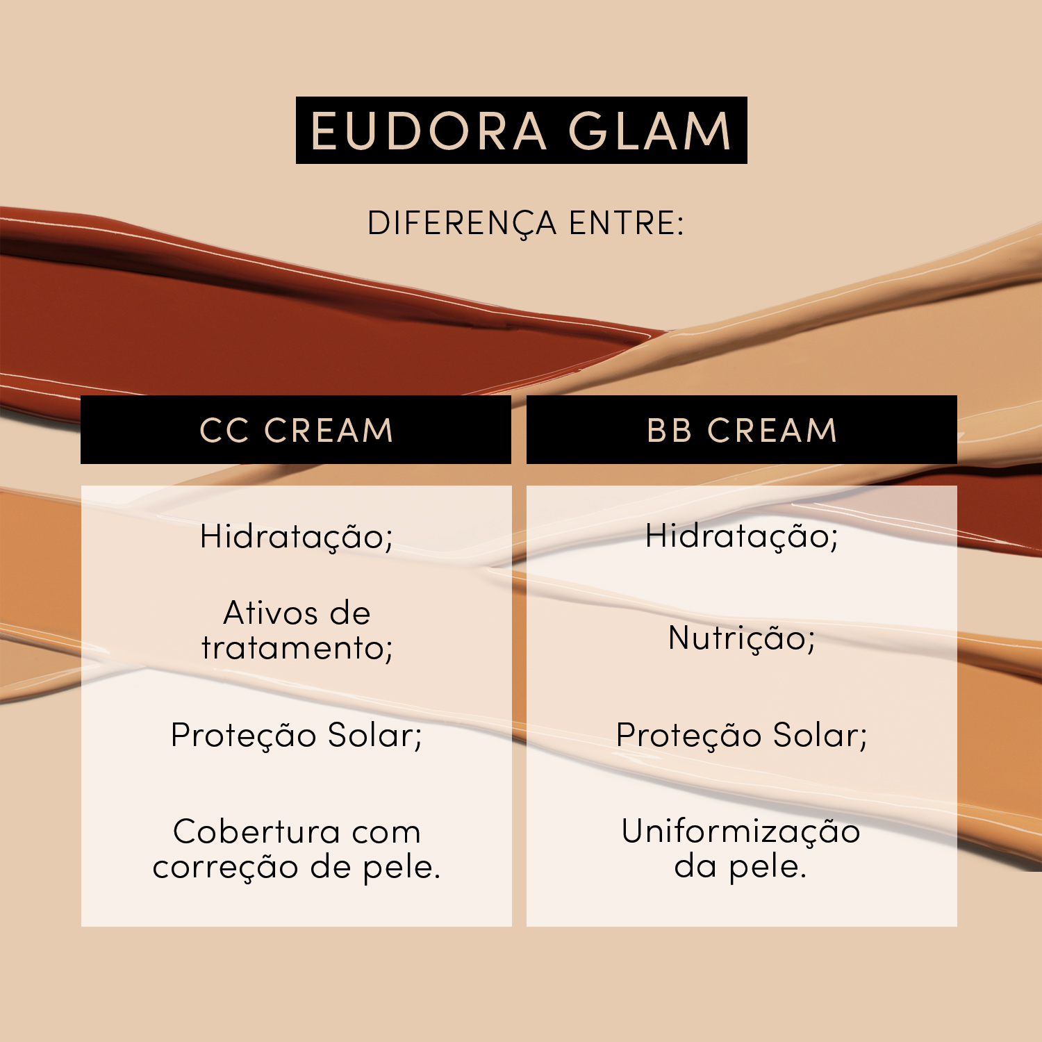 CC Cream Eudora Glam Second Skin Cor 35 30ml