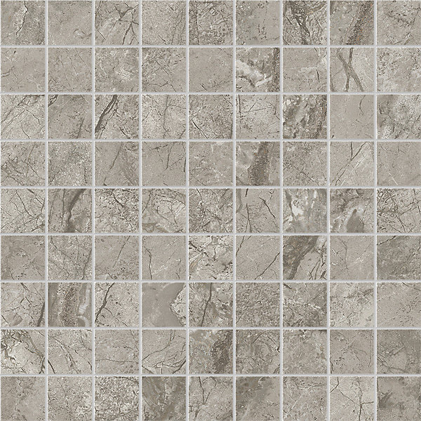 Mosaïque effet Marbre Gris Royal 3,5x3,5 cm Quadra 30x30x0,9 cm Mat Orsiano - Sol et mur intérieur (vendu par carton de 0,9 m²) -
