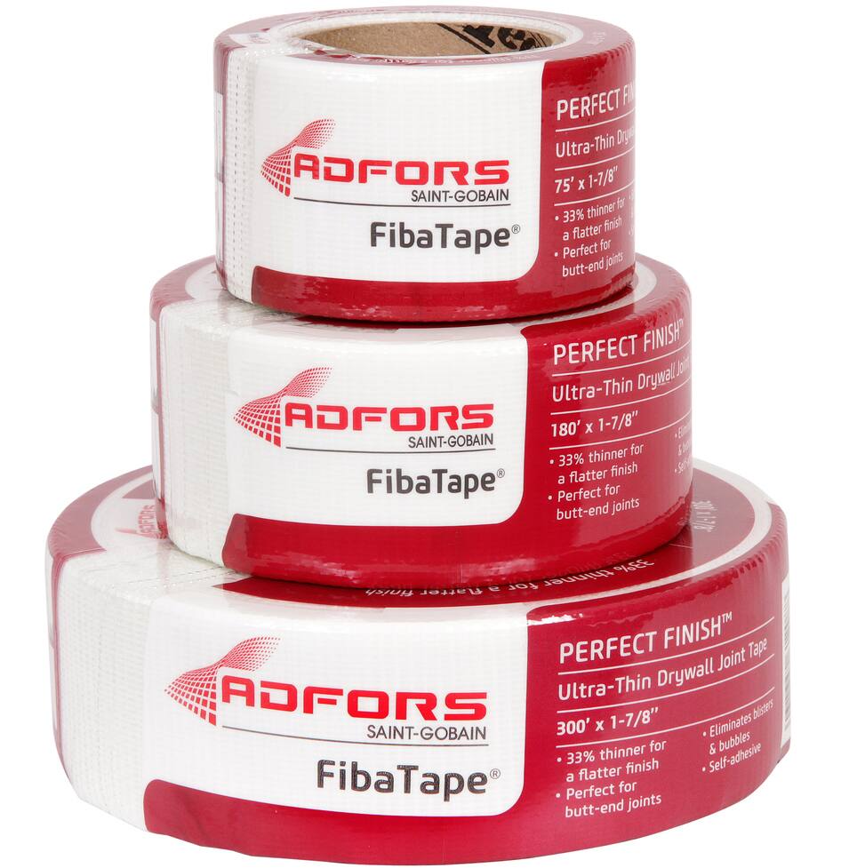 Saint-Gobain FibaTape Perfect Finish Ultra-Thin Fibreglass Mesh Drywall Joint Tape, 75-ft