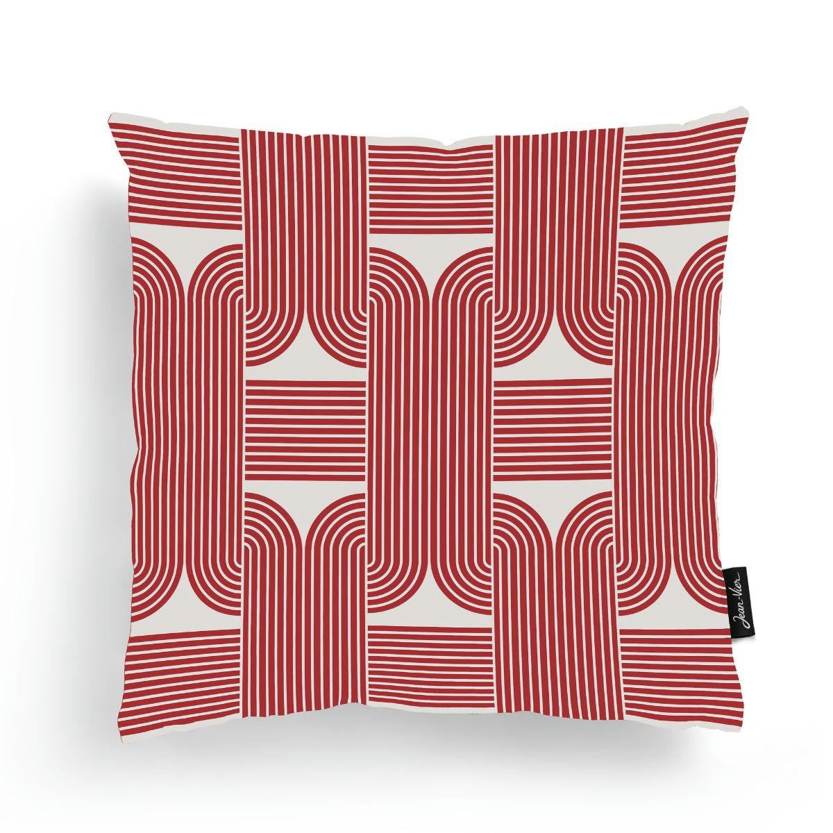 - Housse de coussin coton rouge Katea 40x40 cm