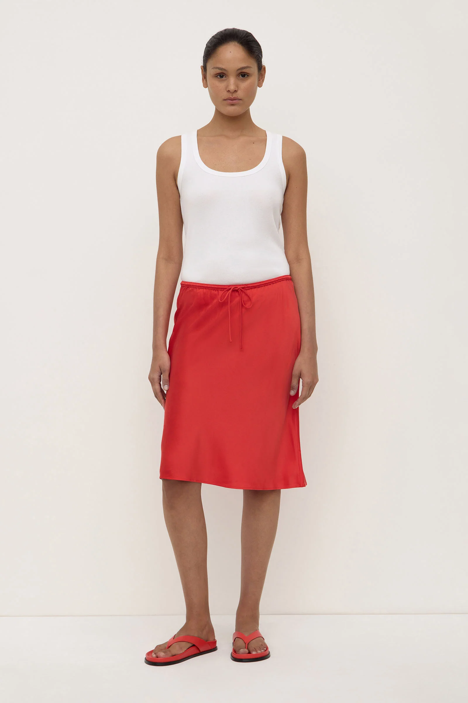 Pippa Silk Knee Length Skirt