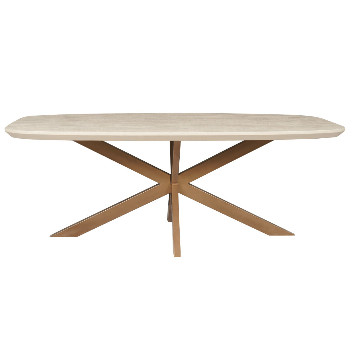 StarFurn Eettafel Madison - Deens Ovaal Zandkleur Hout - 160x90x76cm