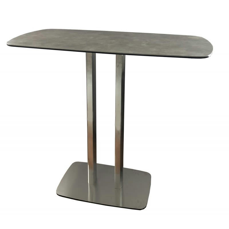 SIGMA - Table haute rectangulaire 120 cm plateau céramique
