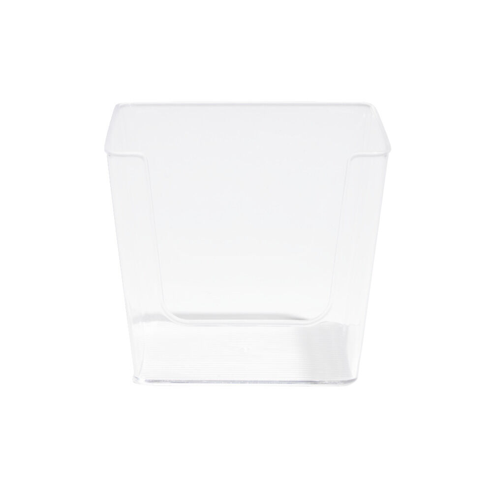 BoÎte de rangement salle de bain plastique transparent 16,5x16,5xH14,5 cm