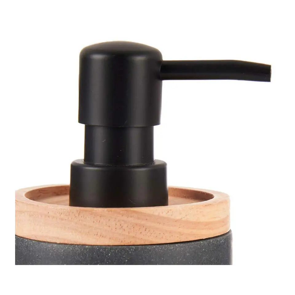 Berilo zeeppompje/dispenser Lotions - mat zwart - polyresin -18cm