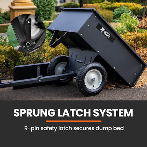 NNEMB 270kg Capacity Metal Dump Cart-for Ride on Mower