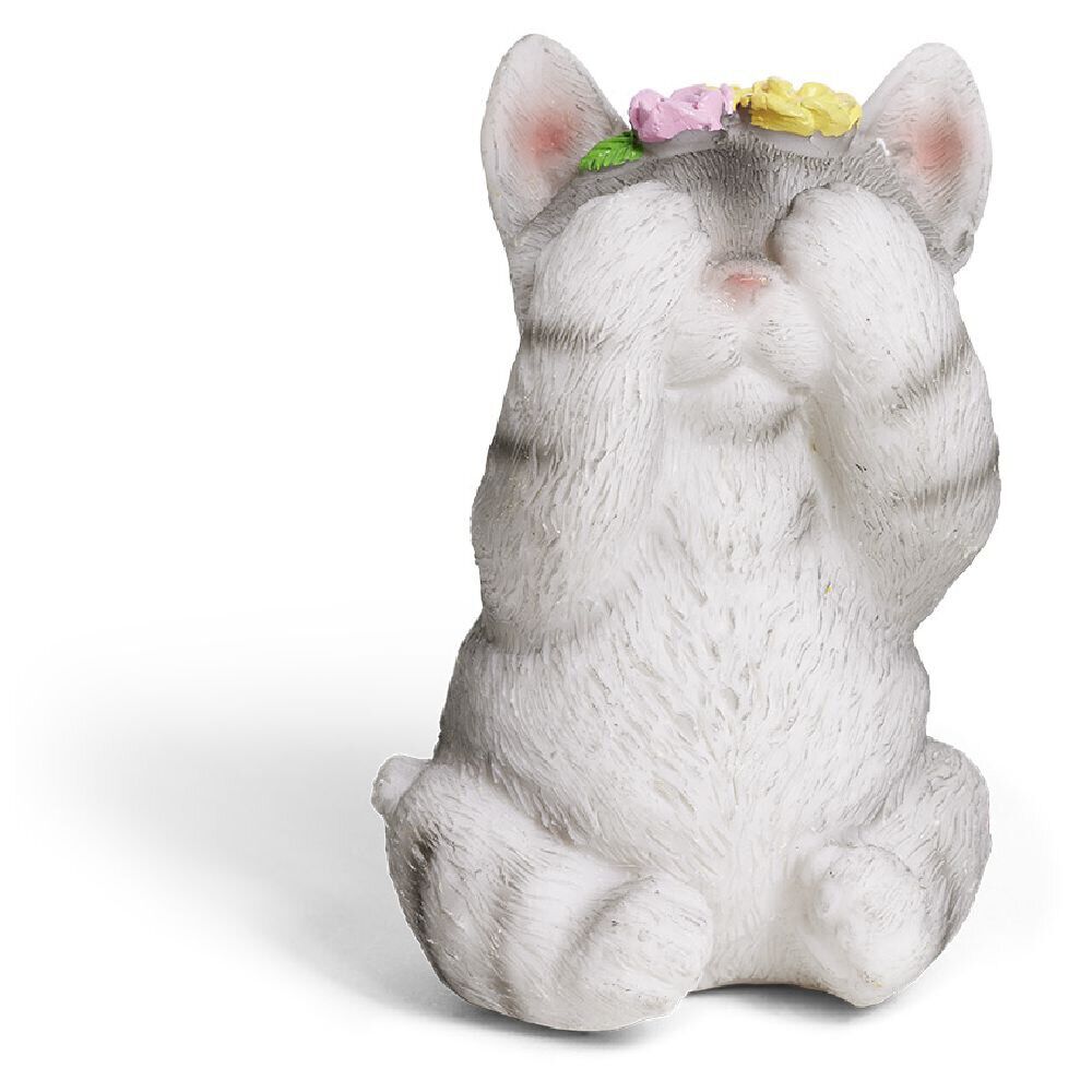 Chaton décoratif plastique gris - 2 modèles