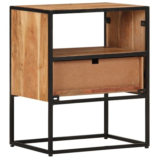NNEVL Bed Cabinet 40x30x50 cm Solid Acacia Wood