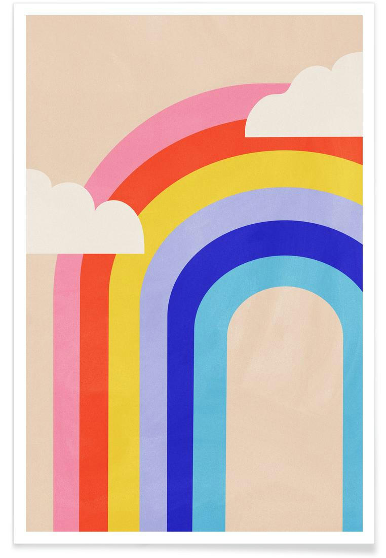 RAINBOW AND CLOUDS - Affiche multicolore