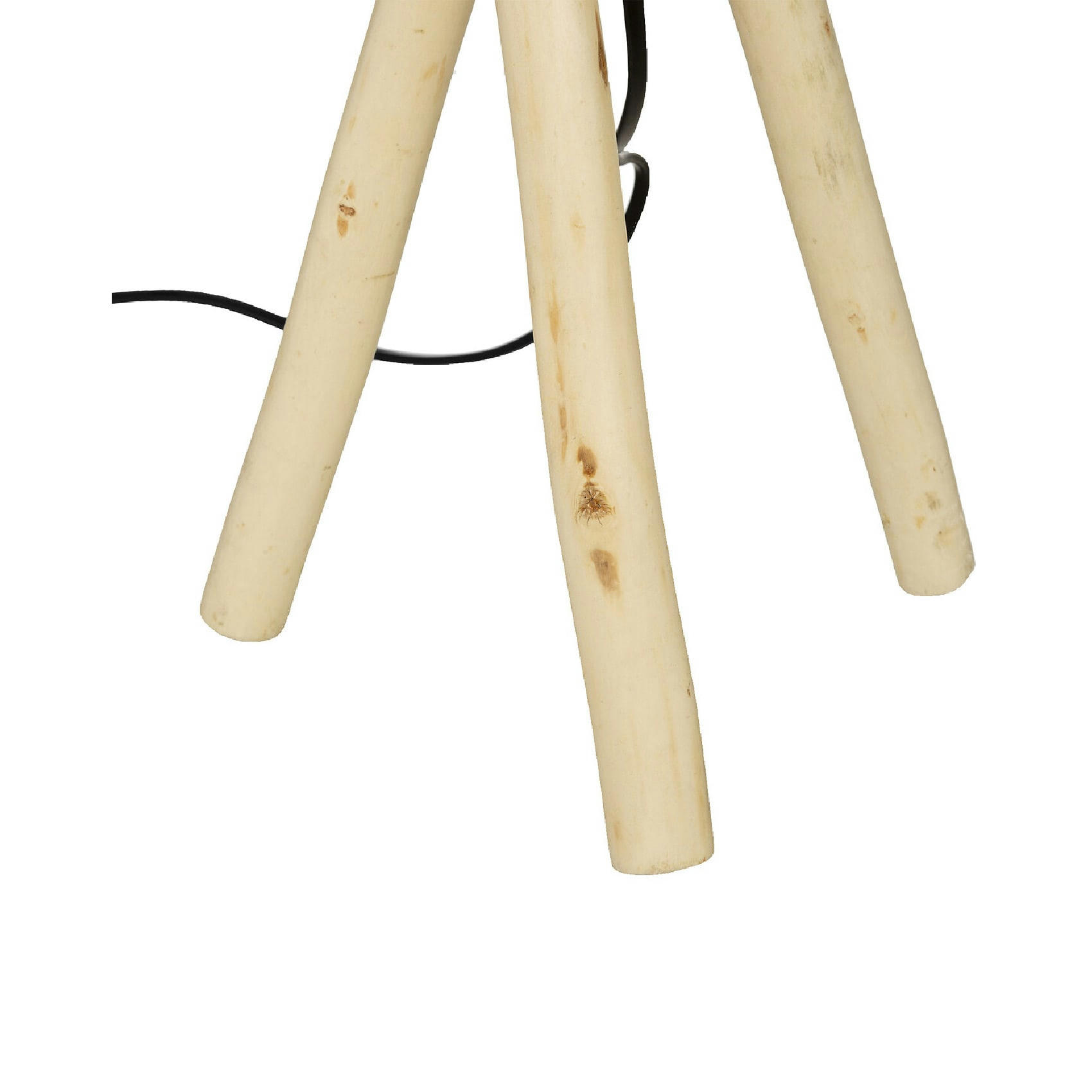 - Lampe trépied au mélange de matières naturelles naturel