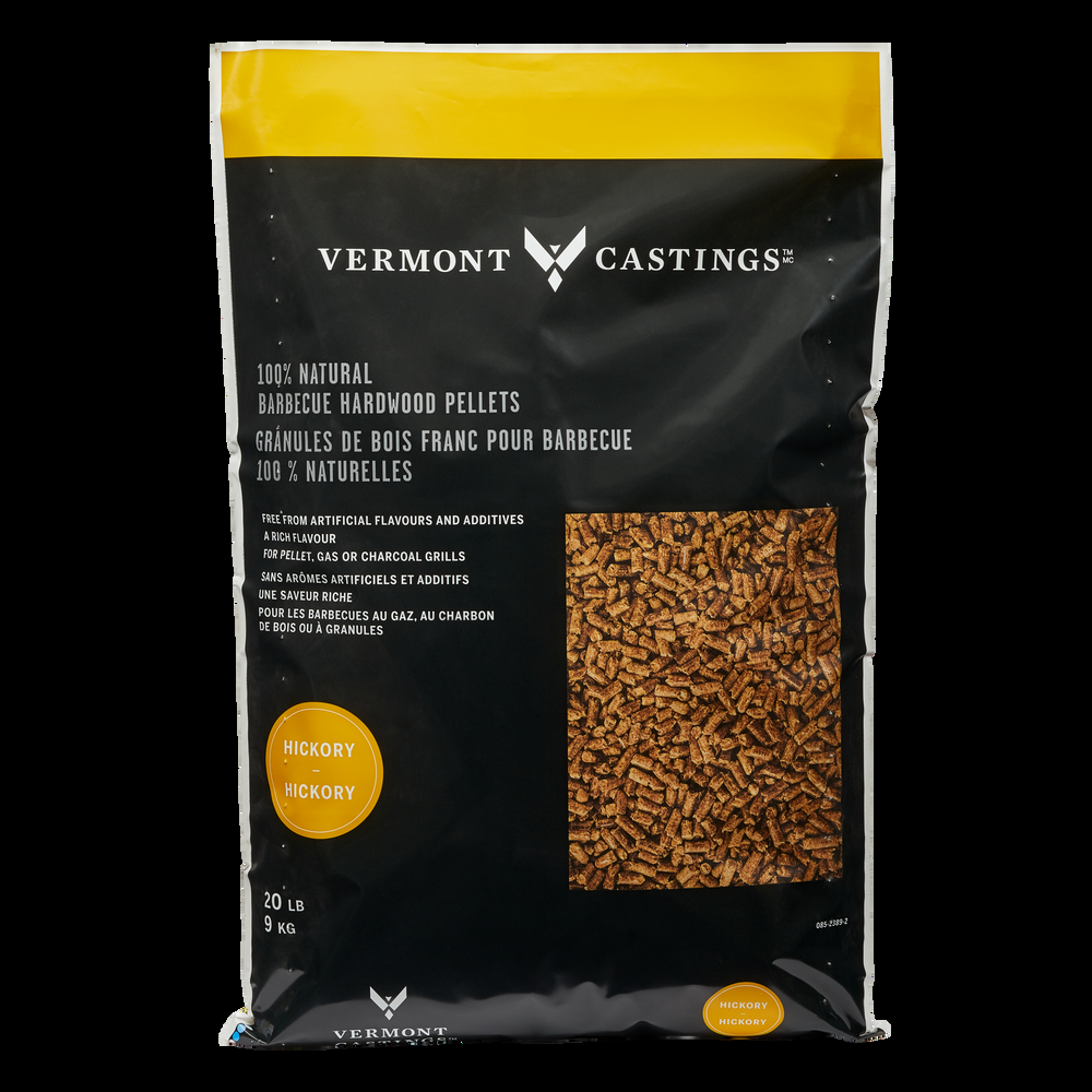 Vermont Castings Hickory Blend 100% Natural BBQ Hardwood Smoking Pellets, 20-Lb