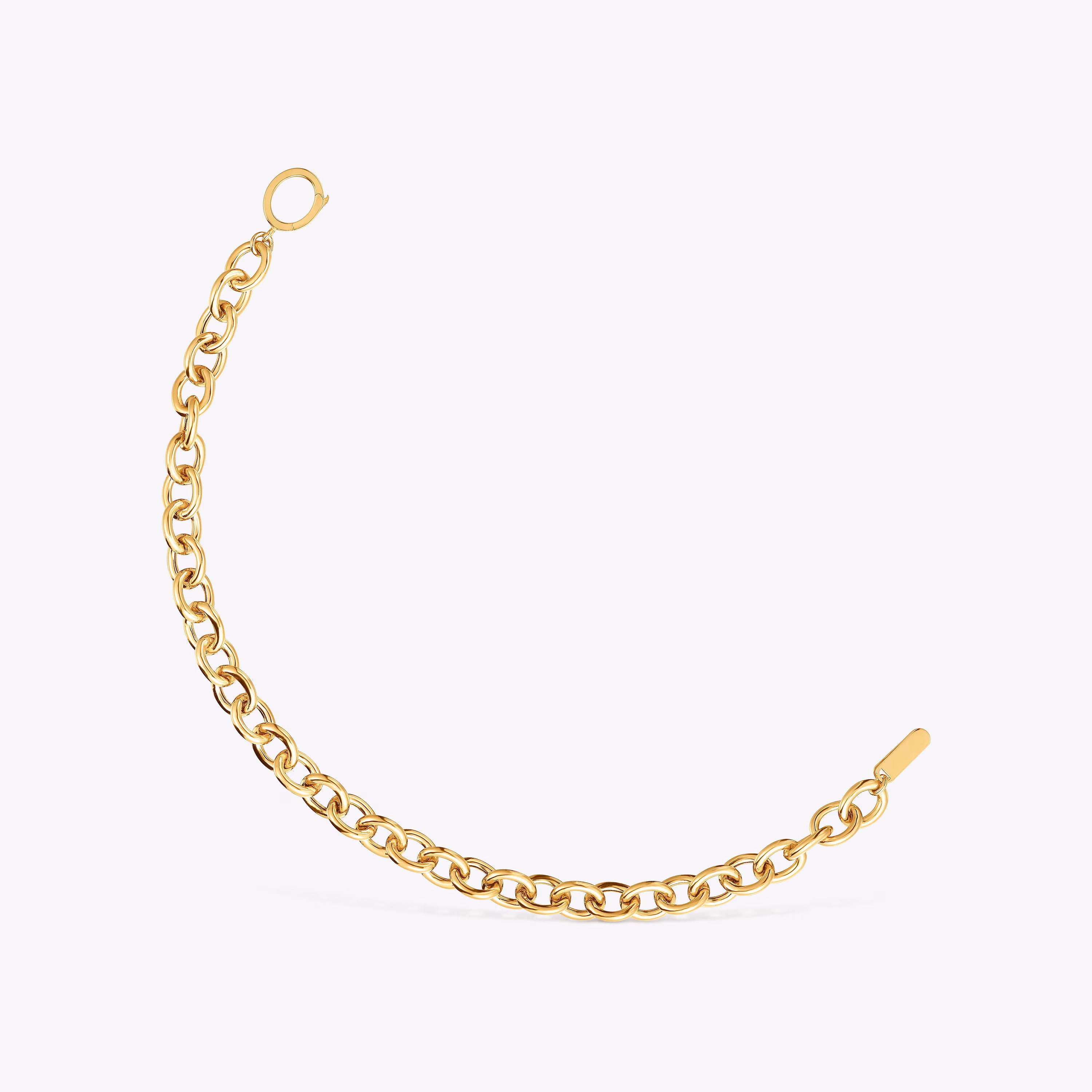 Pulsera cadena con baño de oro 18 kt sobre plata Basicos