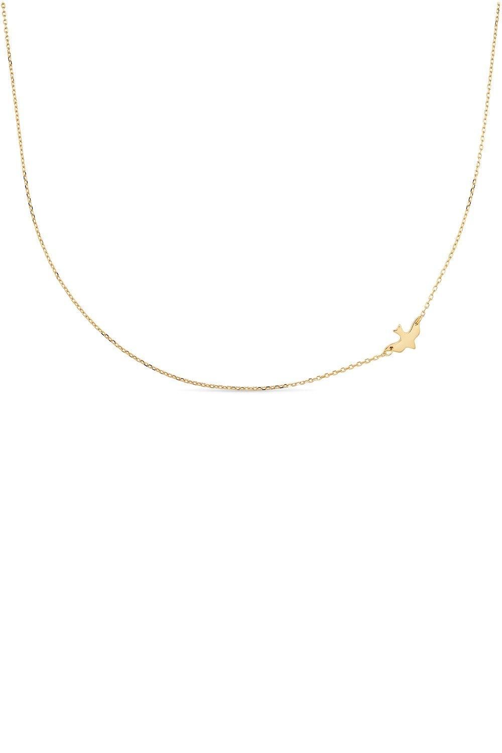 Elk & Bloom Dainty 18K Gold Bird Necklace Choker