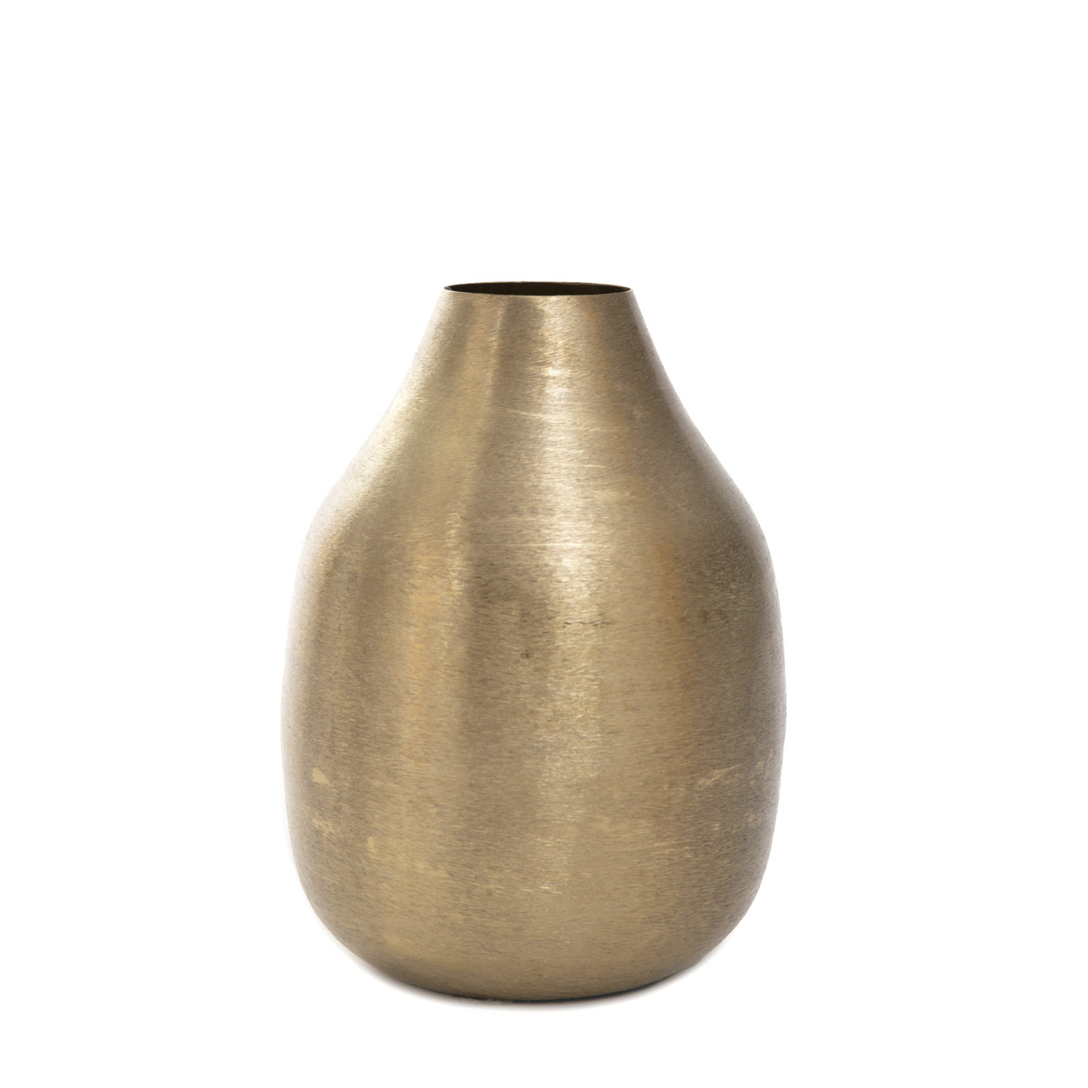 Wazon GIRONA metalowy złoty 15x15x21 cm HOMLA