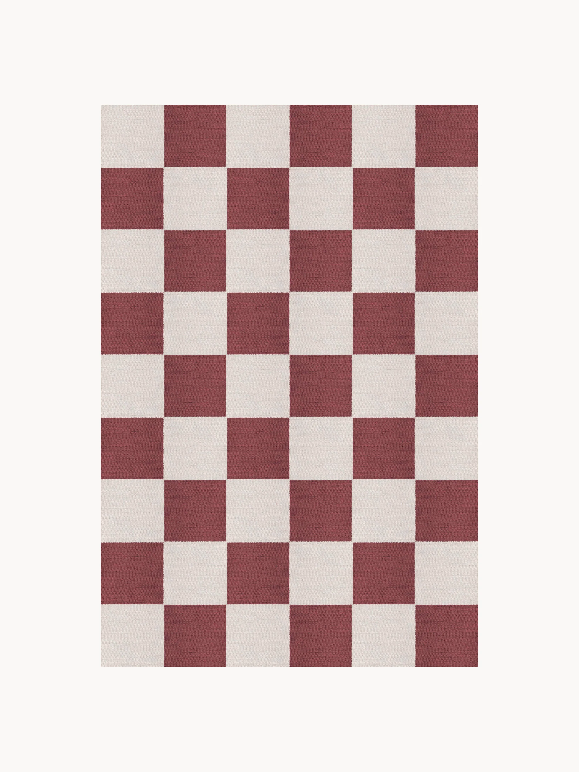 Handgewebter Kurzflor-Jute-Teppich Chess Flatweave