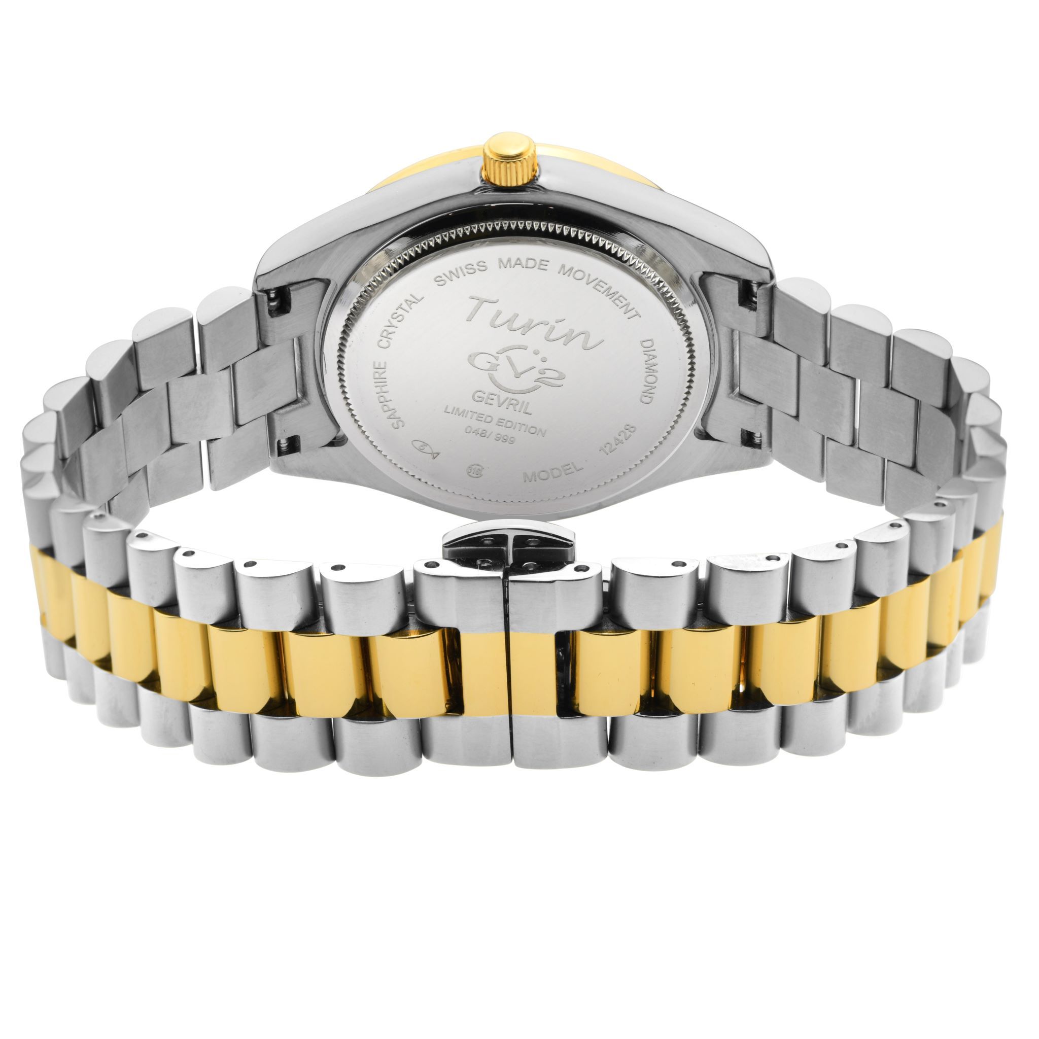 GV2 Turin, Swiss Quartz Watch, Gray MOP Dial, 316L Stainless Steel, and Sapphire Crystal