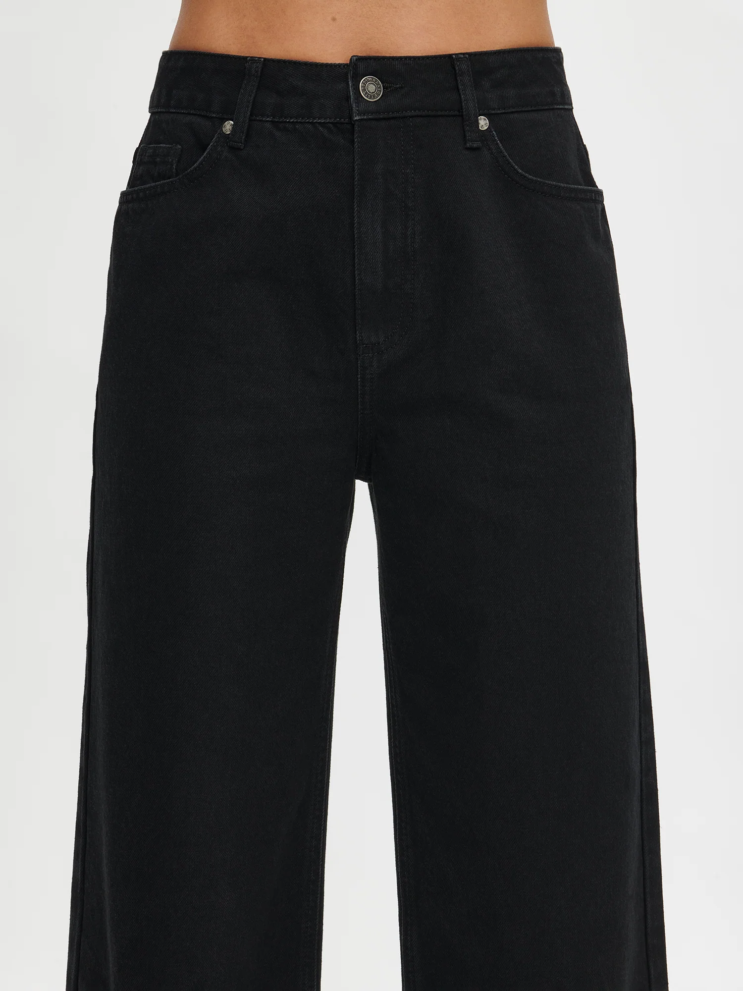 CROPPED LEVEE farkut - musta