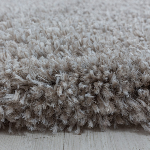 Dywan shaggy Fluffy Super Soft beżowy 80 cm x 80 cm koło