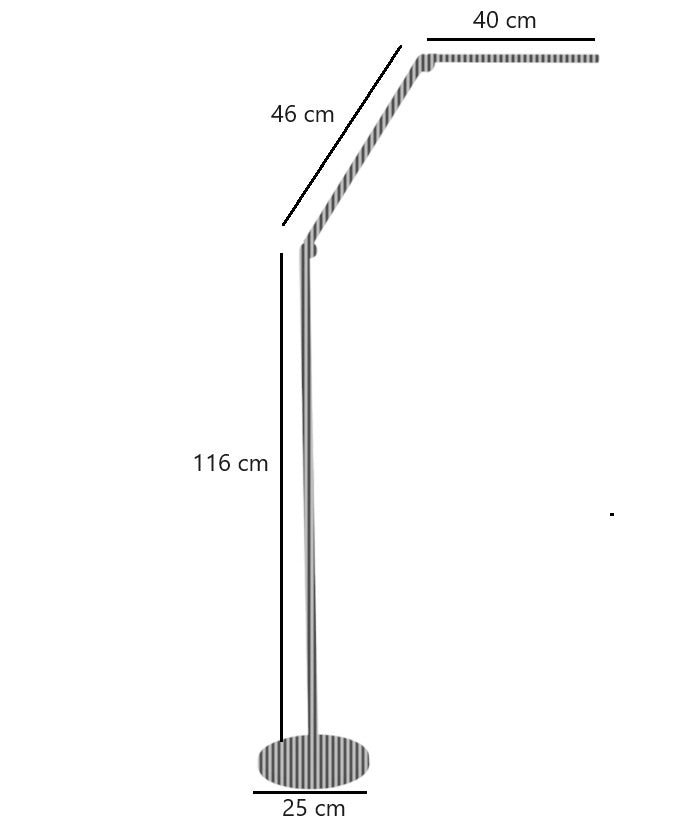 Freelight Freelight Vloerlamp Dieci Zwart 10 Watt incl. Dimmer