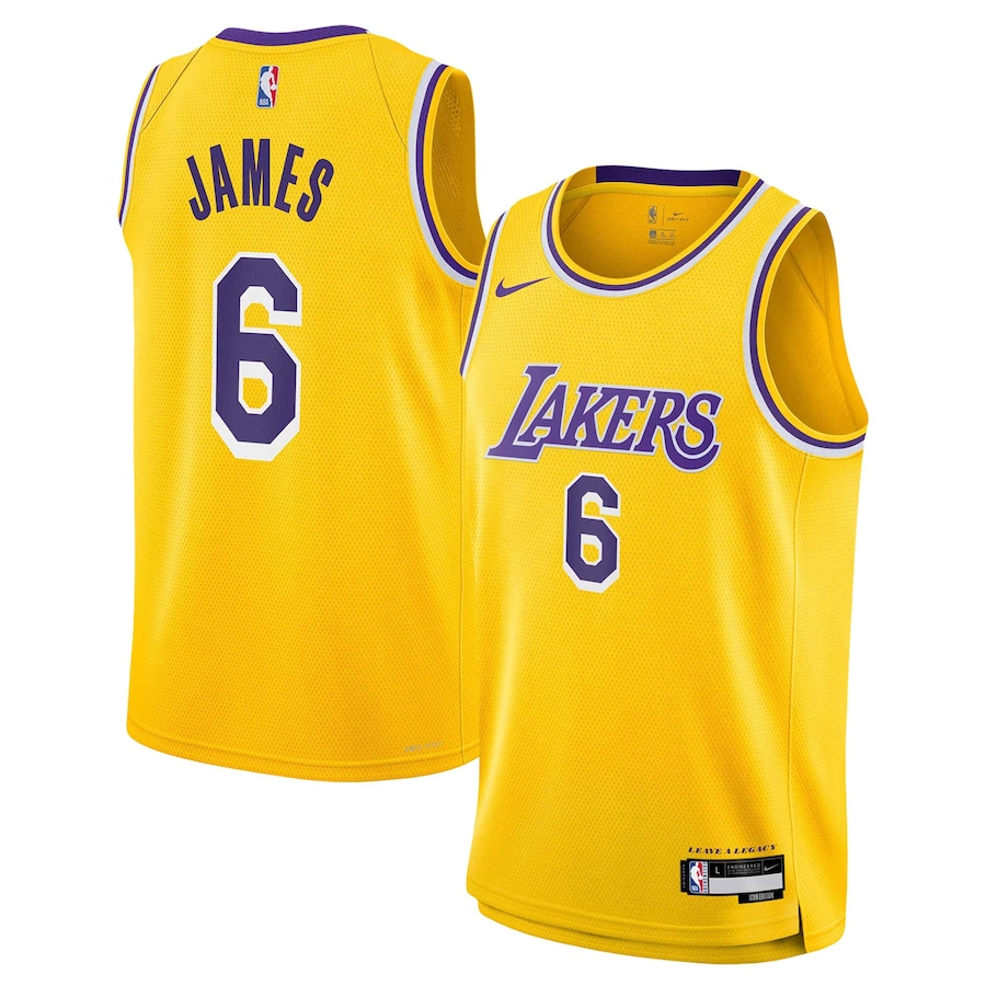 LeBron James Los Angeles Lakers Nike Youth Swingman Jersey - Icon Edition - Gold