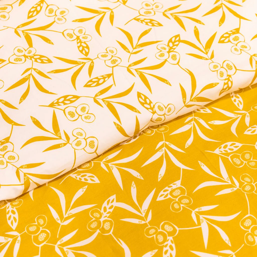 Capa de Edredão Flores Amarelo 140x220 BACKYARD