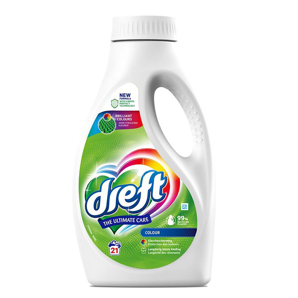 Lessive liquide Dreft linge matin frais bouteille 21 lavages