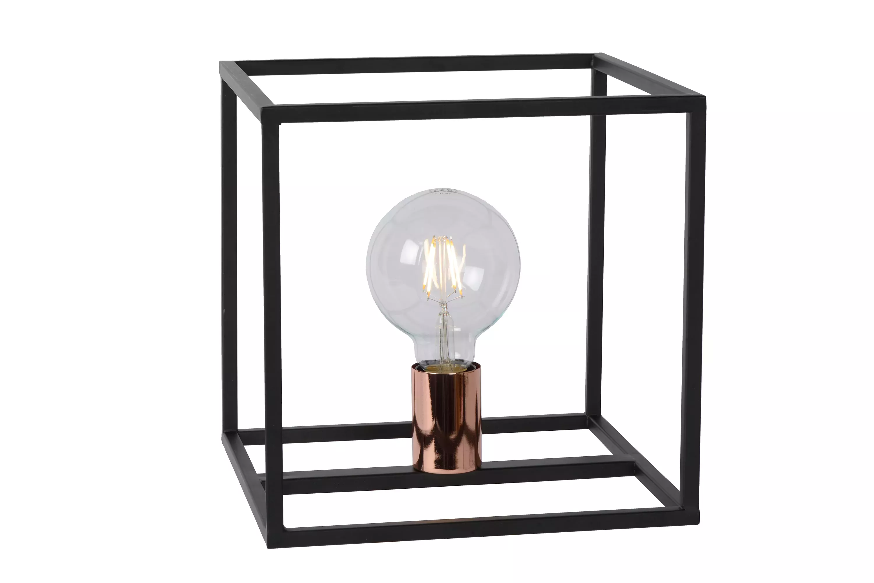 Lampa stołowaczarno-miedziana Arthur 1xE27x60W wys:25cm Lucide